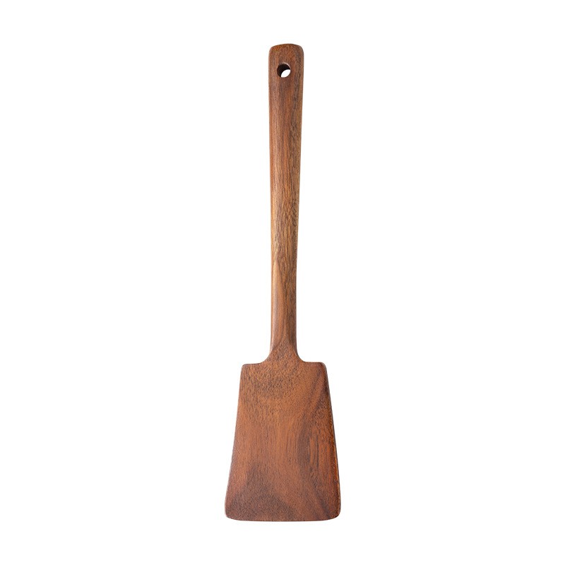 Home Cooking Utensils - 1PC-焦げ付き防止パン用木製スパチュラ。家庭用キッチン用の特別な木製調理器具。火傷防止スパチュラ。