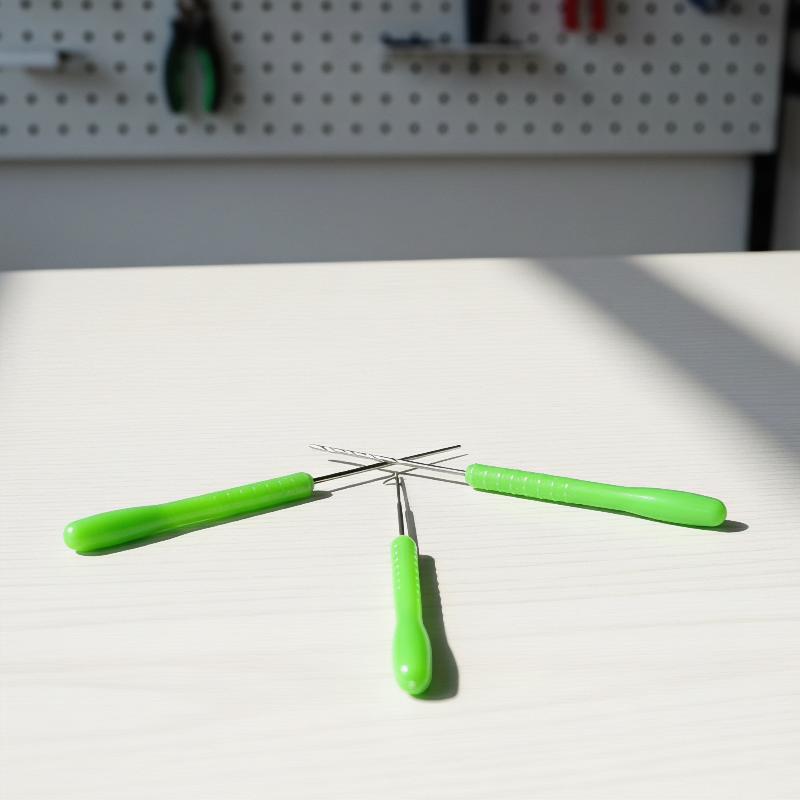 Wok Carbon Steel - 3個入りカーボンスチール製ベイトドリル針 鯉釣り用ベイトリグ針 釣り道具 ベイト穴あけ用ストリンガー ピアシングツール
