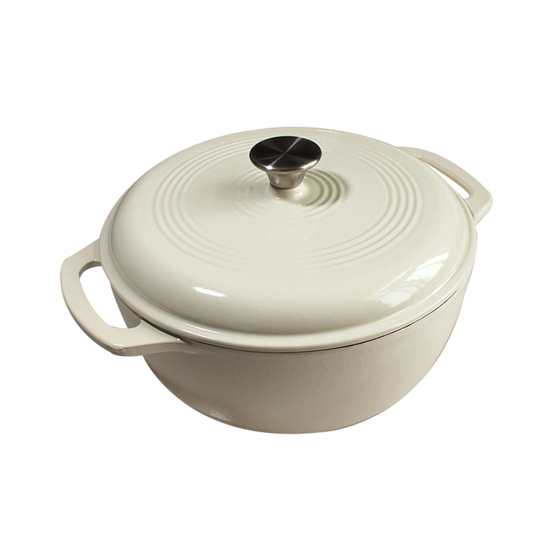 Dutch Oven Enamel - 28cm エナメル鋳鉄ダッチオーブン 蓋付き ダブルハンドル オーブン対応 最高500℃
