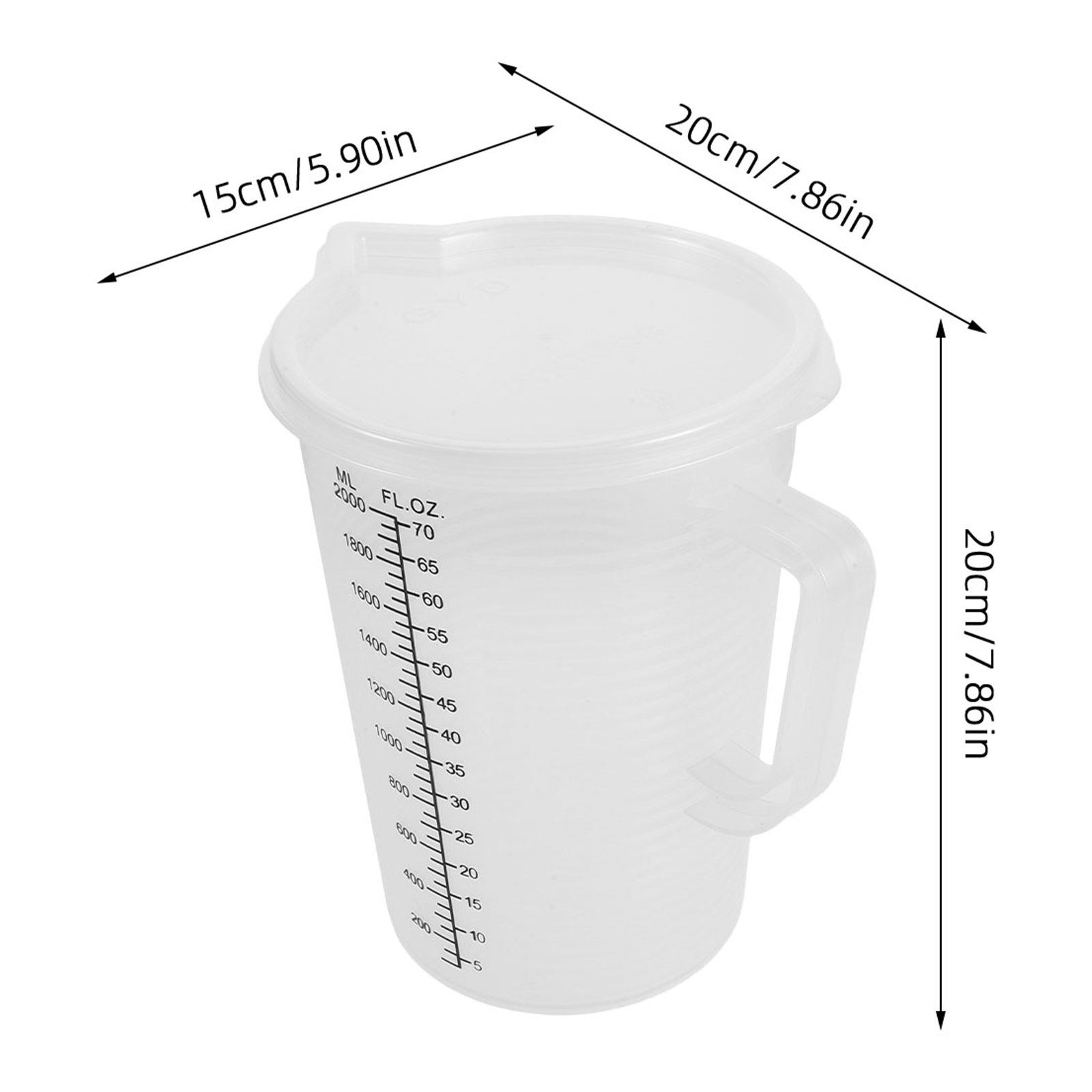 2.0L 計量カップ両面目盛り付きベーキングペストリー器具透 - Home Cooking Utensils のレビューと価格