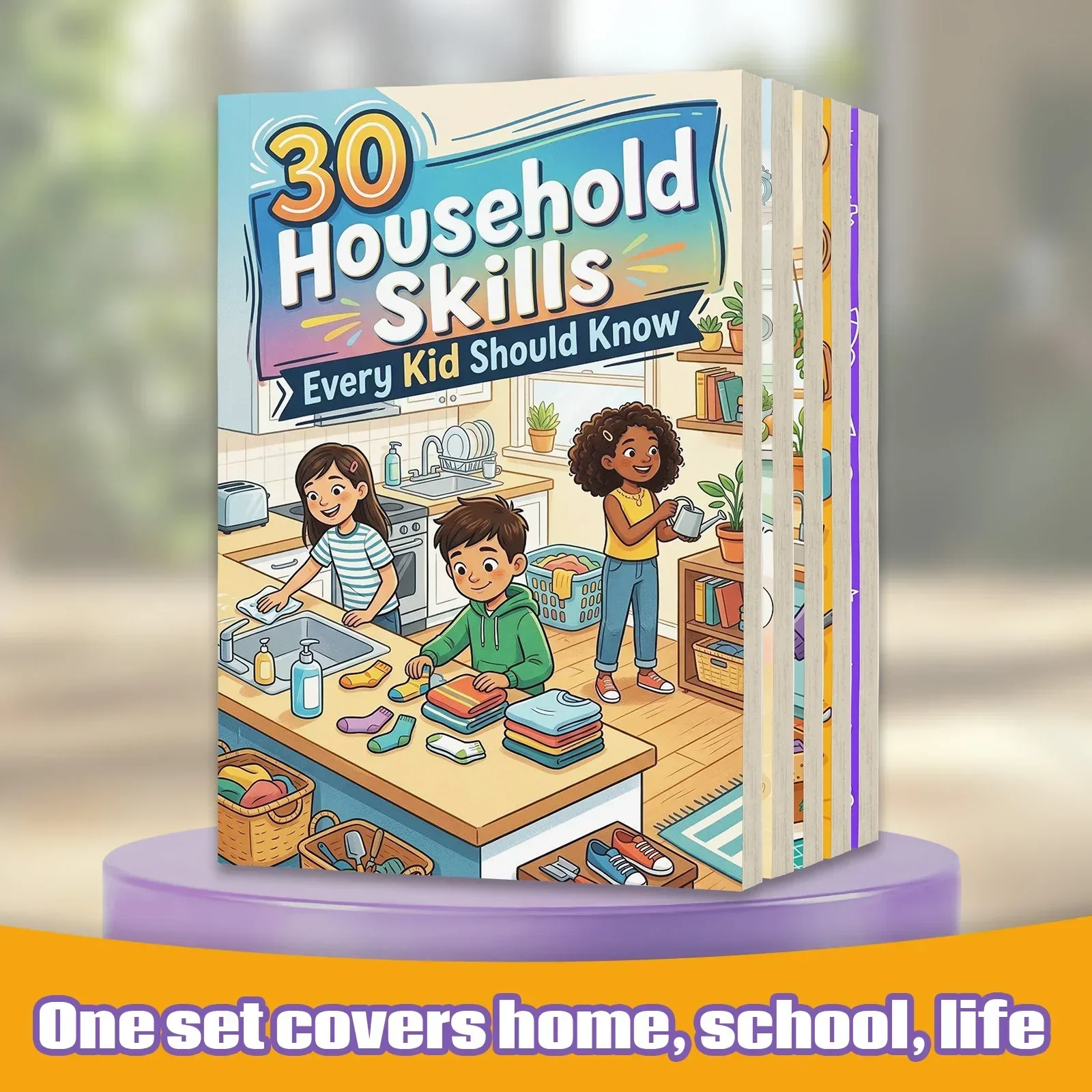 5冊セットの子供向け生活スキルコレクション、家庭、学校、日常 - Home Cooking Book のレビューと価格