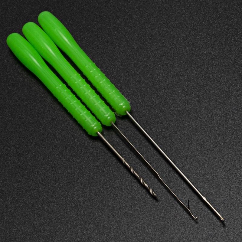 3個入りカーボンスチール製ベイトドリル針 鯉釣り用ベイトリグ - Wok Carbon Steel のレビューと価格