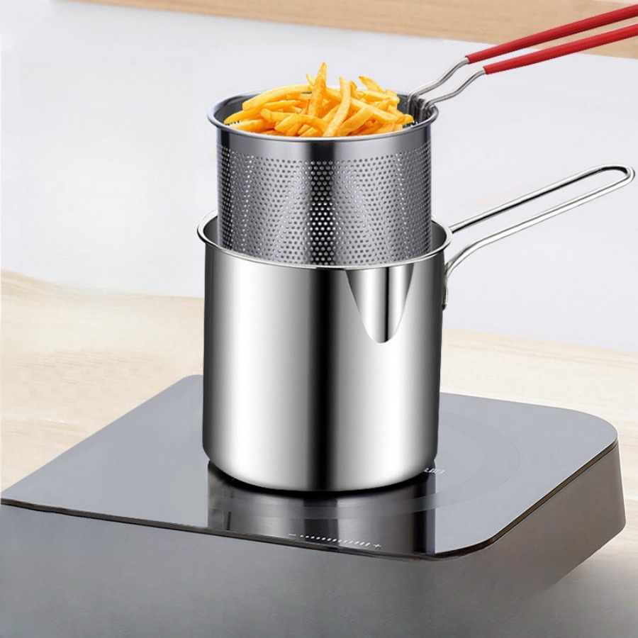コンパクトなステンレス製フライヤーフィルターラック 家庭料理 - Home Cooking Utensils のレビューと価格