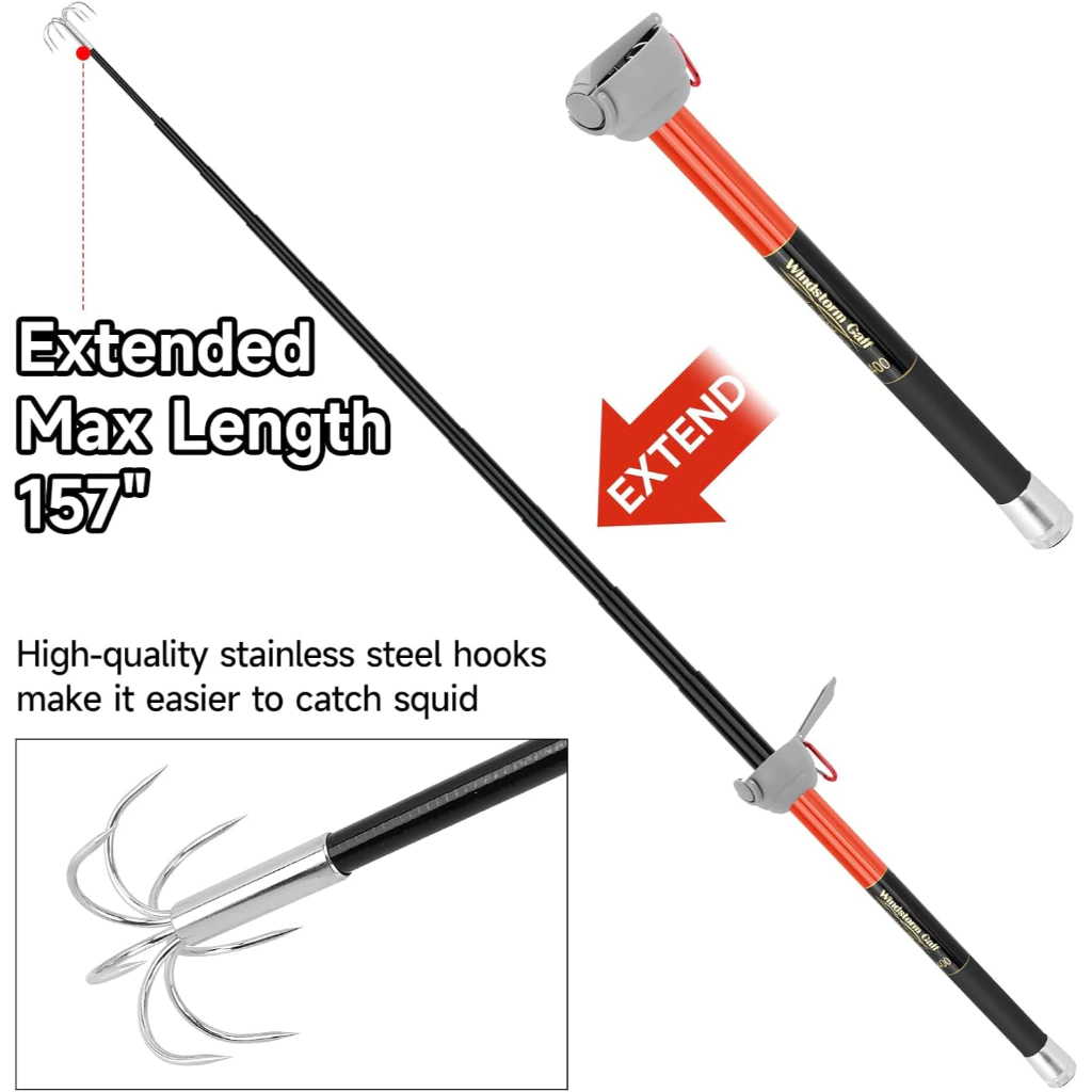 SANLIKE フィッシングイカガフ 3M/4M ステンレス - Wok Carbon Steel のレビューと価格