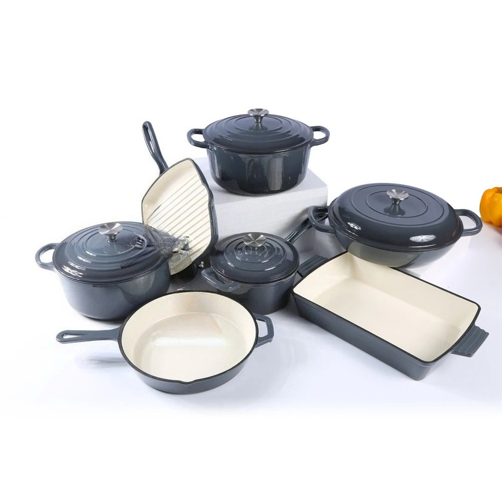 エナメル鋳鉄調理器具セット カラーエナメルフライパン キャセ - Dutch Oven Enamel のレビューと価格