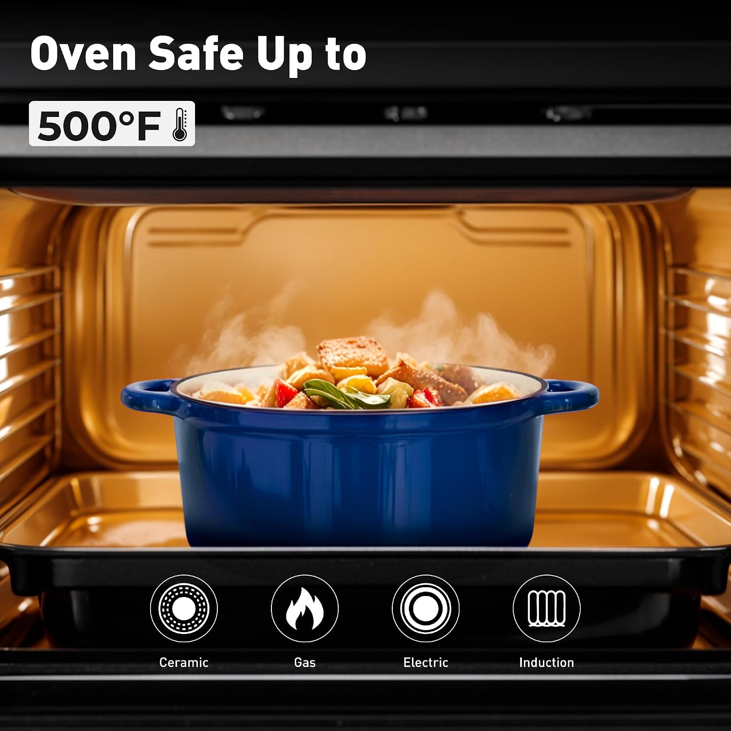 7点セットのエナメル鋳鉄製調理器具セット、蓋付き誘導対応ダッ - Dutch Oven Enamel のレビューと価格