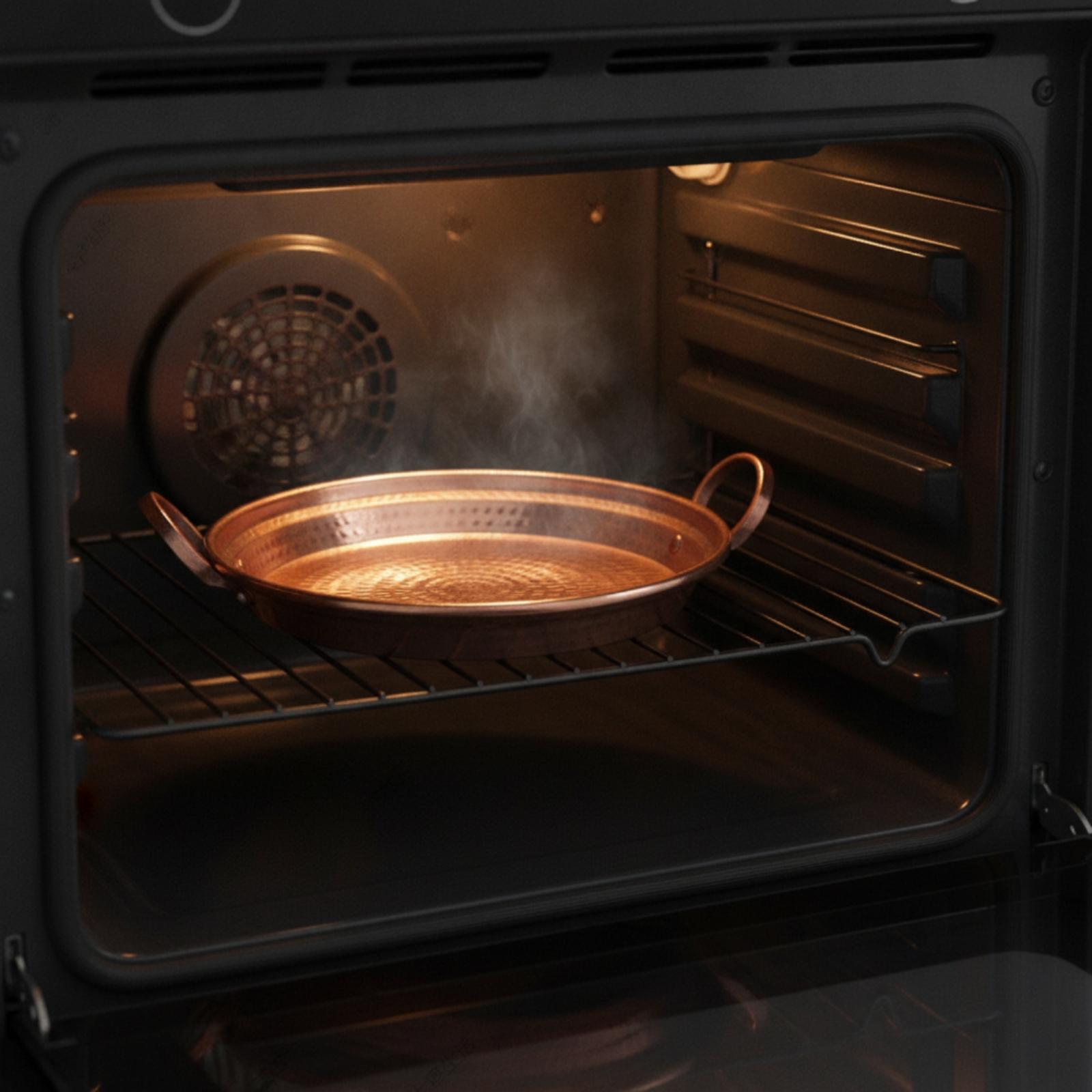 銅製両手鍋、ループハンドル付き槌目加工銅製スキレット、家庭料 - Home Cooking Host のレビューと価格