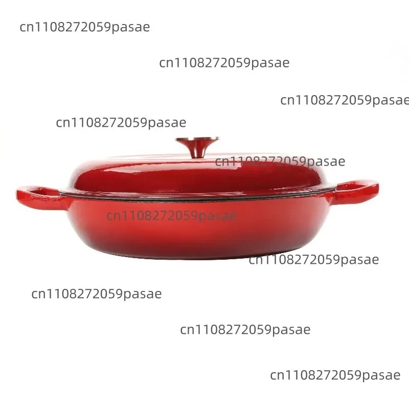 12インチ（30cm）丸型鋳鉄ホーロー浅型キャセロールダッチ - Dutch Oven Enamel のレビューと価格
